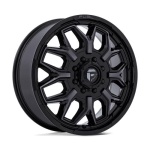 FUEL 1PC FLUX DUALLY GLOSS BLACK BRUSH-FC GRAY TINT 8.25x22 8x165.1 ET-201 CB117 Must