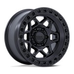 KMC KM553 TORX MATTE BLACK W/ GLOSS BLACK LIP 8.5x17 6x139.7 ET0 CB106.1 Must