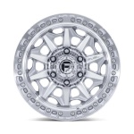FUEL 1PC D883 COVERT SILVER W/ MACHINED FACE 9x17 6x139.7 ET1 CB106.1 Hall / Hõbedane