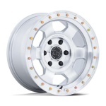 Black Rhino Hard Alloys BR029 TROOPER GLOSS SILVER W/ MACHINED FACE 8.5x17 5x127 ET-10 CB71.5 Hall / Hõbedane