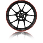INTER ACTION PHOENIX Gloss Black Red 7x17 4x100 ET40