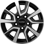 SUPERMETAL Vault Black Polished 6x16 5x130 ET68