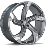 Carbonado Superstar Matt Anthracite Front Polished 10x22 5x112 ET20 CB66.45 Kroom / Poleeritud