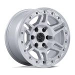 Black Rhino Hard Alloys BR039 VANGUARD GLOSS SILVER W/ MACHINED FACE 9x20 6x114.3 ET15 CB66.06 Hall / Hõbedane