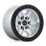 Black Rhino Hard Alloys BR200 ECHO TRAIL LOCK BEADLOCK HYPER SILVER W/ MAC 8.5x17 6x135 ET25 CB87.1 Hall / Hõbedane