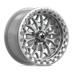 MSA OFFROAD WHEELS MA53 BOLO UTV BEADLOCK GLOSS SILVER W/ MACHINED FA 7x15 4x137 ET10 CB96 Hall / Hõbedane