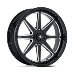 MSA OFFROAD WHEELS M54 SPARK UTV GLOSS BLACK MILLED 7x24 4x137 ET0 CB96 Must