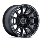 FUEL 1PC FC910 FOXHOUND GLOSS BLACK DARK TINTED CLEAR 9x17 6x139.7 ET1 CB106.1 Must