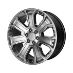 OE CREATIONS PR113 Hyper Silver Dark With Chrome Accents 9x22 6x139.7 ET24 CB78.3 Hall / Hõbedane