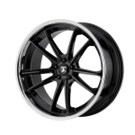 ASANTI BLACK AB23 Gloss Black Chrome Lip 10.5x22 5x114.3 ET35 CB72.6 Must