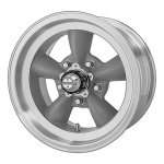 AMERICAN RACING VN105 Torq Thrust Gray Machined Lip 6x15 5x114.3 ET4 CB83.06 Hall / Hõbedane