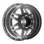 XD SERIES BY KMC WHEELS XD130 Matte Gray Black Ring 8.25x20 8x165.1 ET127 CB125.5 Hall / Hõbedane