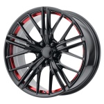OE CREATIONS PR194 Gloss Black Red Machined 10x20 5x120 ET35 CB67 Must