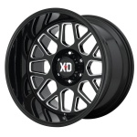 XD SERIES BY KMC WHEELS XD849 Gloss Black Milled 9x20 6x139.7 ET0 CB106.1 Must