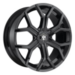 DUB 1PC DC208 GLOSS BLACK 9.5x24 ET30 CB87.1 Must