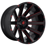 FUEL 1PC FC643 GLOSS BLACK RED TINTED CLEAR 9x20 ET20 CB106.1 Must