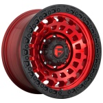 FUEL 1PC FC632 CANDY RED BLACK BEAD RING 9x17 5x127 ET-12 CB71.5 Red