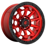 FUEL 1PC FC695 CANDY RED BLACK BEAD RING 9x18 5x127 ET1 CB71.5 Red