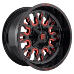 FUEL 1PC FC612 GLOSS BLACK RED TINTED CLEAR 9x17 ET-12 CB78.1 Must