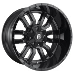 FUEL 1PC FC596 MATTE BLACK GLOSS BLACK LIP 9x18 8x170 ET20 CB125.1 Must