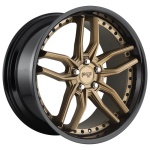 NICHE 1PC NC195 MATTE BRONZE BLACK BEAD RING 9.5x19 5x114.3 ET35 CB72.56 Kuldne / Pronks