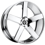 DUB 1PC DC115 CHROME PLATED 9.5x22 6x135 ET31 CB87.1 Kroom / Poleeritud