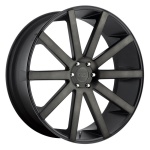 DUB 1PC DC121 MATTE BLACK DOUBLE DARK TINT 9.5x22 6x139.7 ET20 CB106.1 Must