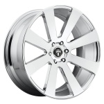 DUB 1PC DC131 CHROME PLATED 9.5x22 6x139.7 ET20 CB78.1 Kroom / Poleeritud