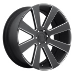 DUB 1PC DC187 MATTE BLACK MILLED 9.5x22 6x139.7 ET20 CB78.1 Must
