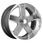 US MAG 1PC UC118 MATTE GUN METAL 8x20 5x127 ET1 CB78.1 Hall / Hõbedane