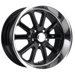 US MAG 1PC UC121 GLOSS BLACK 9.5x18 5x120.65 ET1 CB72.56 Must