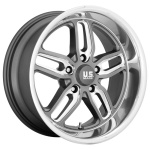US MAG 1PC UC129 MATTE GUN METAL MILLED 8x18 5x120.65 ET1 CB72.56 Hall / Hõbedane