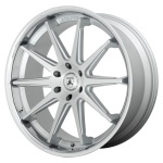 ASANTI BLACK AB29 Brushed Silver With Chrome Lip 10x22 6x139.7 ET30 CB100.5 Hall / Hõbedane
