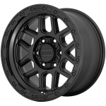 KMC KM544 Satin Black With Gloss Black Lip 9x18 8x165.1 ET18 CB125.5 Must