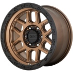 KMC KM544 Matte Bronze With Black Lip 9x17 6x139.7 ET-12 CB106.25 Kuldne / Pronks