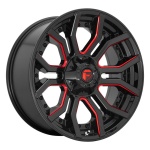 FUEL 1PC FC712 GLOSS BLACK RED TINTED CLEAR 9x20 ET1 CB106.1 Must