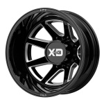 XD SERIES BY KMC WHEELS XD845 Gloss Black Milled 8.25x22 8x165.1 ET105 CB117 Must