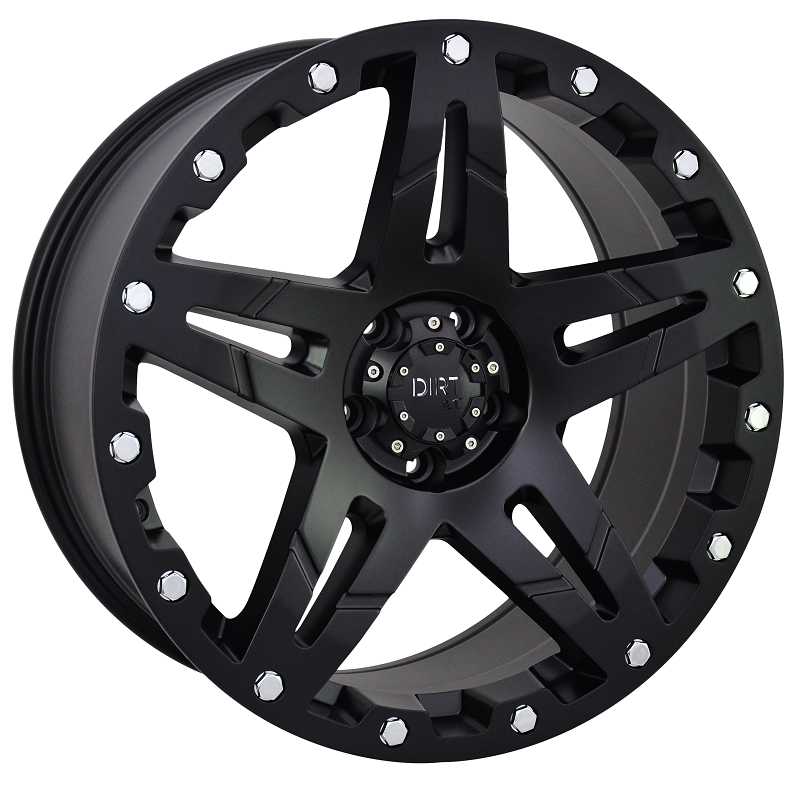 statusfalgar-4104-2 DIRT A.T D66 Flatblack. 9x20 6x139.7 ET25 CB106.1 Must - Pilt 1