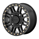 KMC ATV KS250 Satin Black With Gloss Black Ring 10x15 4x137 ET0 CB112 Must
