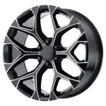OE CREATIONS PR176 GLOSS BLACK MILLED 10x24 6x139.7 ET24 CB78.1 Must