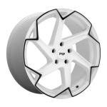 NICHE 1PC M257 FLASH GLOSS WHITE W/ BLACK 10.5x20 5x114.3 ET40 CB72.7 Must