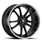 ASANTI BLACK ABL-23 SIGMA GLOSS BLACK W/ CHROME LIP 9x20 5x112 ET25 CB72.6 Other