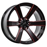 DIRT A.T D91 Glossblack Red stripe 9.5x20 6x139.7 ET18 CB106.1 Must