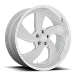 US MAG 1PC U134 DESPERADO SILVER BRUSHED FACE MILLED DIAMOND 9x24 5x120.65 ET1 CB72.56 Hall / Hõbedane