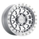 BLACK RHINO PRIMM SILVER W/ MIRROR FACE & MACHINED RING 9.5x18 8x165.1 ET0 CB122.4 Hall / Hõbedane