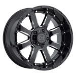 BLACK RHINO SIERRA GLOSS BLACK W/ MILLED SPOKES 9x17 6x135 ET12 CB87.1 Must