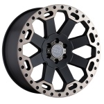 BLACK RHINO WARLORD MATTE BLACK W/ MACHINED DARK TINT 9x17 6x139.7 ET-12 CB112.1 Must