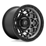 FUEL UTV D784 UNIT UTV GUNMETAL W/ MATTE BLACK RING 7x15 4x137 ET10 CB110.1 Must