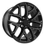 OE CREATIONS PR177 GLOSS BLACK MILLED 10x24 6x139.7 ET24 CB78.1 Must