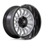 FUEL 1PC D798 ARC SILVER BRUSHED FACE W/ MILLED BLACK LIP 10x20 8x165.1 ET-18 CB125.1 Other